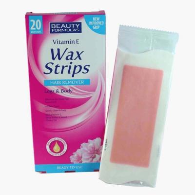 Beauty Formulas Vitamin E Wax Strips Hair Remover Legs & Body 20pcs(10x2sides