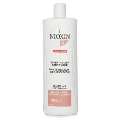 Nioxin Density System 3 Scalp Therapy Conditioner (Colored Hair, Light Thinning, Color Safe) (Packaging Random Pick) 1000ml/33.8oz