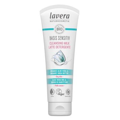 Lavera Basis Sensitiv Cleansing Milk - Organic Aloe Vera & Organic Shea Butter (For Dry & Sensitive Skin) 125ml/4oz