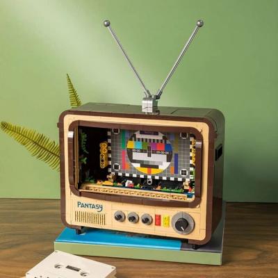Pantasy Retro 1960s Television Building Bricks Set 23cm*10cm*19cm