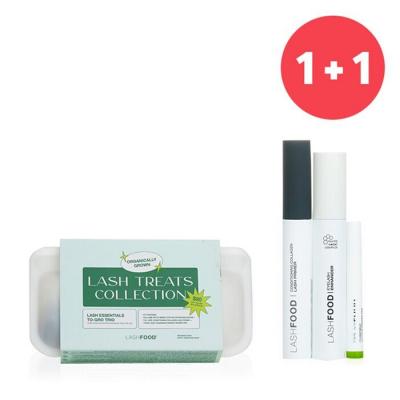 LashFood 【1+1 Set】Lash Essentials To Gro Trio: Eyelash Enhancer 3ml+ Lash Primer 8ml+ Chamomile Makeup Eraser Pen 0.5ml 3pcs