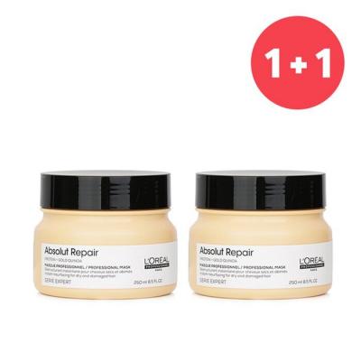 L'Oreal ?1+1 Set?Professionnel Serie Expert - Absolut Repair Gold Quinoa + Protein Instant Resurfacing Mask (For Dry and Damaged Hair) 250ml/8.5oz x2