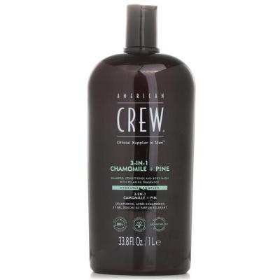 American Crew 3-in-1 Chamomile + Pine Shampoo, Conditioner And Body Wash 1000ml/33.8oz