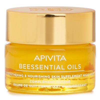 Apivita Beessentials Oils Strengthening & Nourishing Skin Supplement Night Balm 15ml