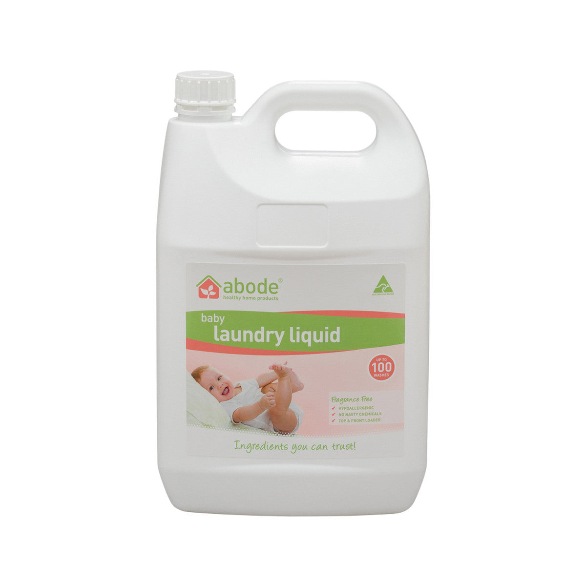 Abode Laundry Liquid (front & Top Loader) Baby (fragrance Free) 4l