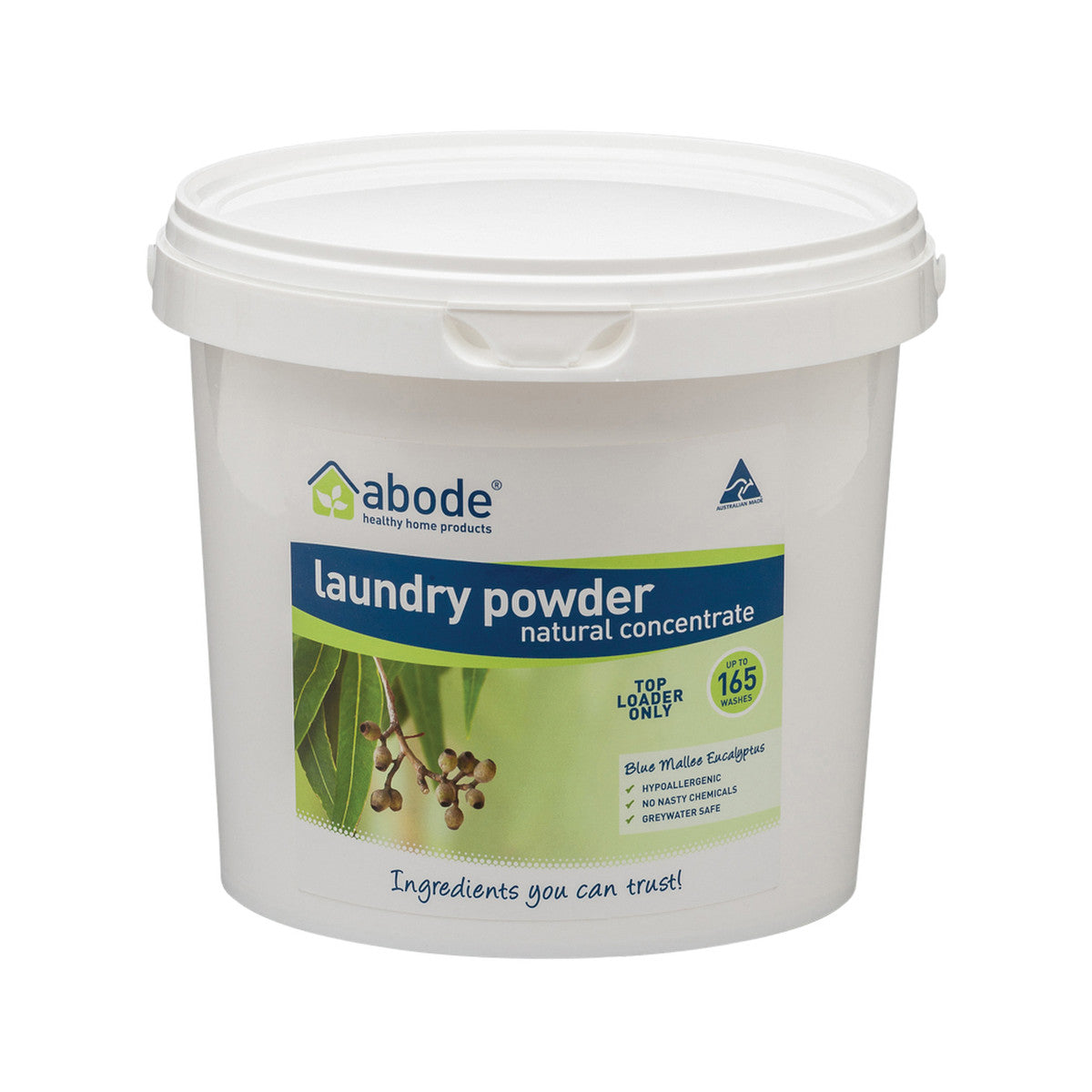 Abode Laundry Powder (front Top) Blue Mallee Eucalypt 4kg