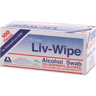 Alcohol Wipes Mini Alcohol Swabs (65x30mm) X 100 Sheets