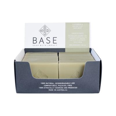 Base Soap Bar Lavender And Green Clay (raw Bar) 120g X 10