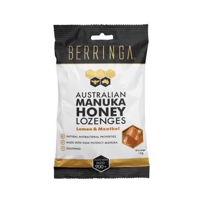 Berringa Honey Aust Manuka Lozeng Lemon Menthol X 30 Pack