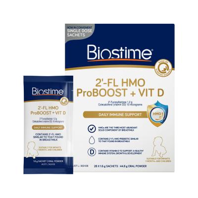Biostime 2-fl Hmo Proboost + Vit D Oral Powder Sachets 1.6g X 28 Pack