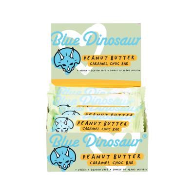 Blue Dinosaur Bar Vegan Peanut Butter & Caramel Choc 45g X 12