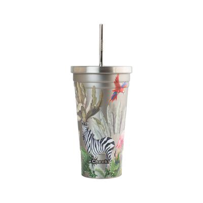 Cheeki Stnless Steel Insulated Tumbler 3d Jungle 500ml