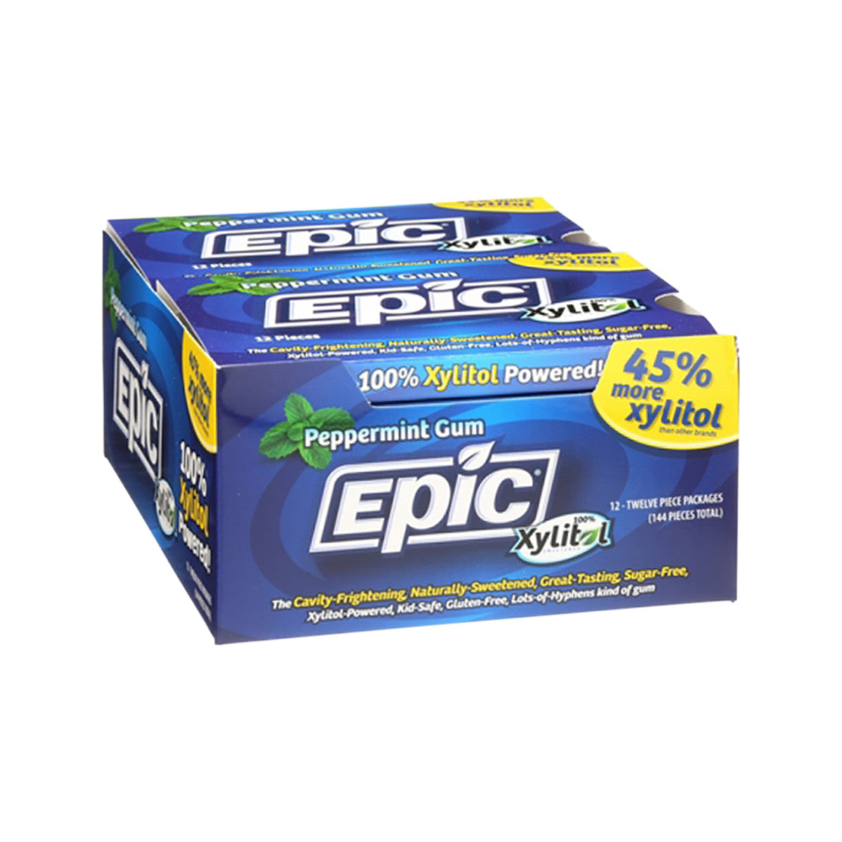 Epic Gum Xylitol Peppermint 12 Piece Blister Pack X 12