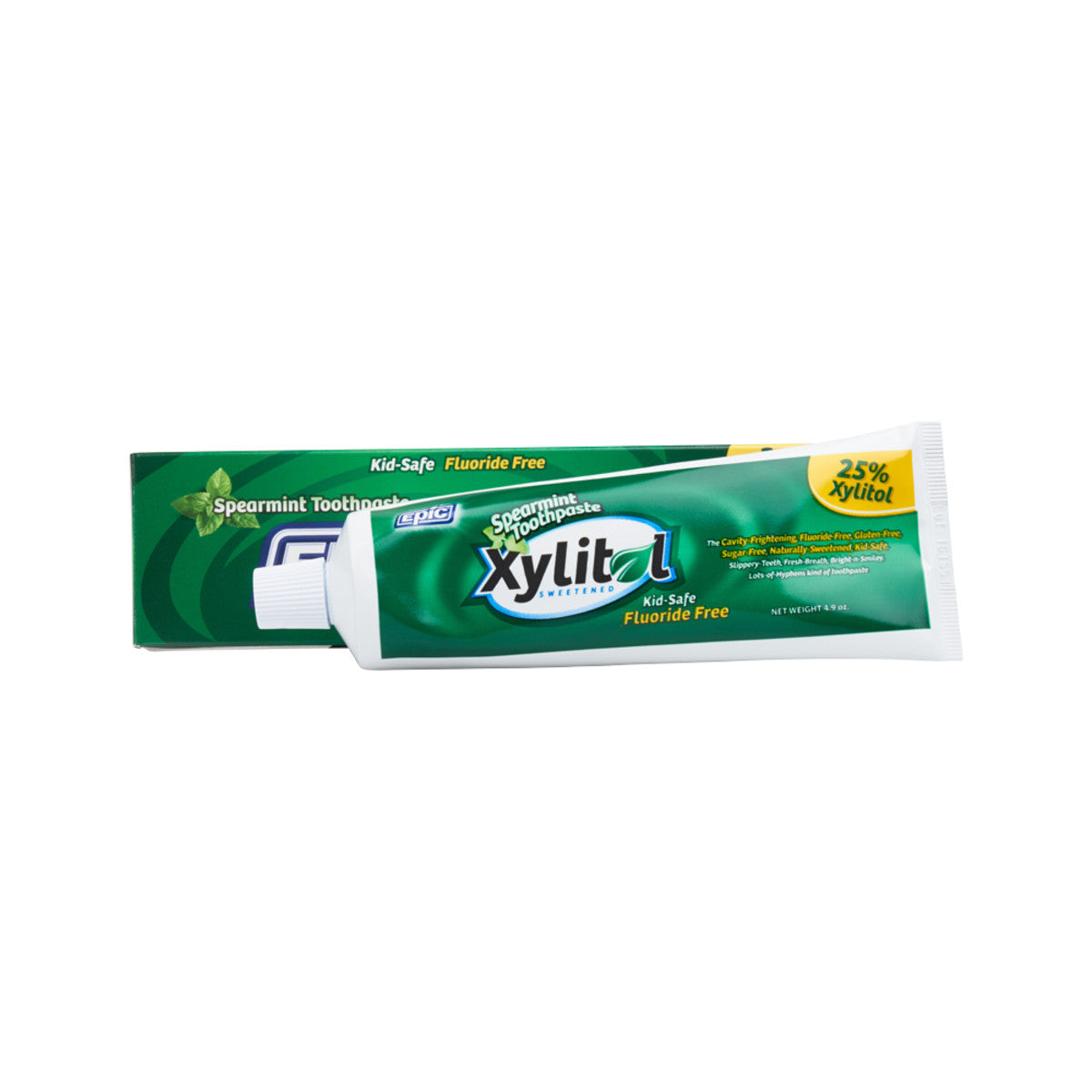 Epic Toothpaste Xylitol Spearmint Fluoride Free 4.9oz