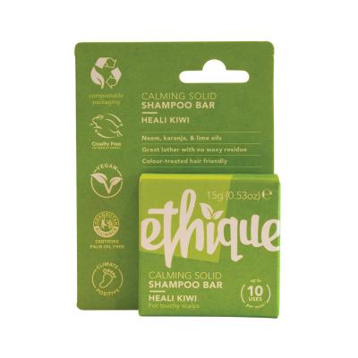 Ethique Bar Shampoo Calming Solid Heali Kiwi (for Touchy Scalps) 15g Sell Through