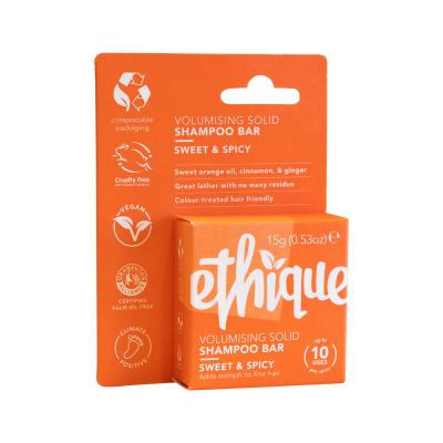 Ethique Bar Shampoo Volumising Solid Sweet & Spicy (adds Oomph To Fine Hair) 15g Sell Through