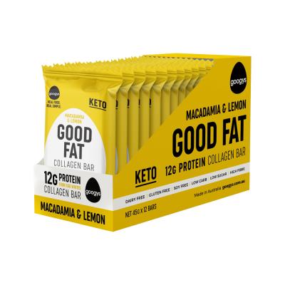 Googys Bar Collagen (good Fat) Macadamia And Lemon 45g X 12