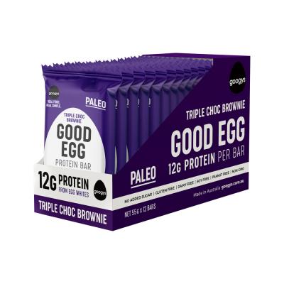 Googys Bar Protein (good Egg) Triple Choc Brownie 55g X 12