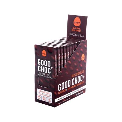 Googys Good Choc+ (collagen + Egg Protein Chocolate) Dark 100g X 10 Display