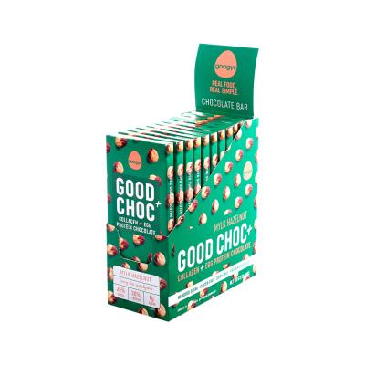 Googys Good Choc+ (collagen + Egg Protein Chocolate) Mylk Hazelnut 100g X 10 Display