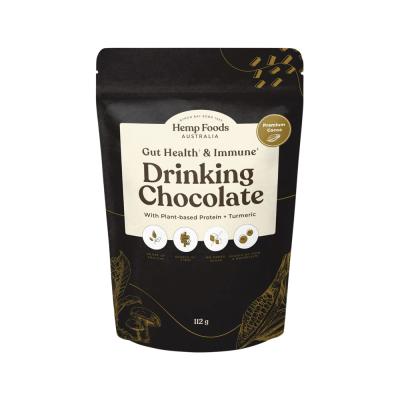 Hemp Foods Australia Drinking Chocolate Gut Health + Immune With Plant-based Protein + Turmeric 112g