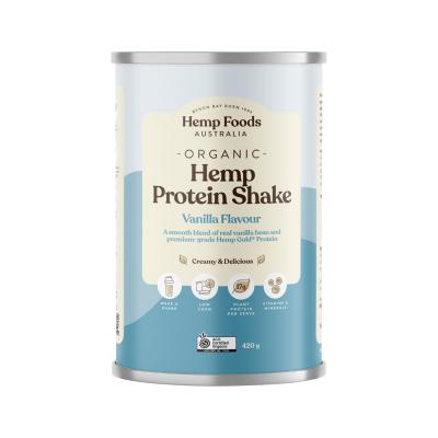 Hemp Foods Aust Organic Hemp Protein Shake Vanilla 420g