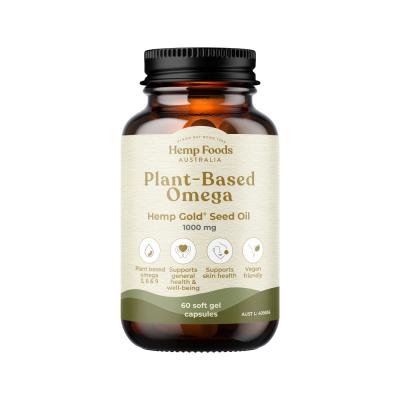 Hemp Foods Aust Plant Based Omega Hemp Seed Oil 1000mg 60c