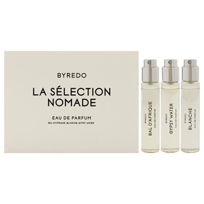 Byredo La Selection Nomade Set For Unisex - 3 Pc Mini Gift Set 12ml/0.4oz Bal D Afrique Eau De Parfum Spray 12ml/0.4oz Blanche Eau De Parfum Spray 12ml/0.4oz Gypsy Eau De Parfum Spray 12ml/0.4oz