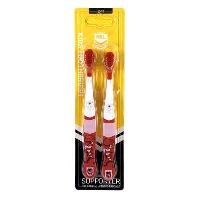Nrl Mascot Kids Toothbrush - Dragons St George 2 Pack