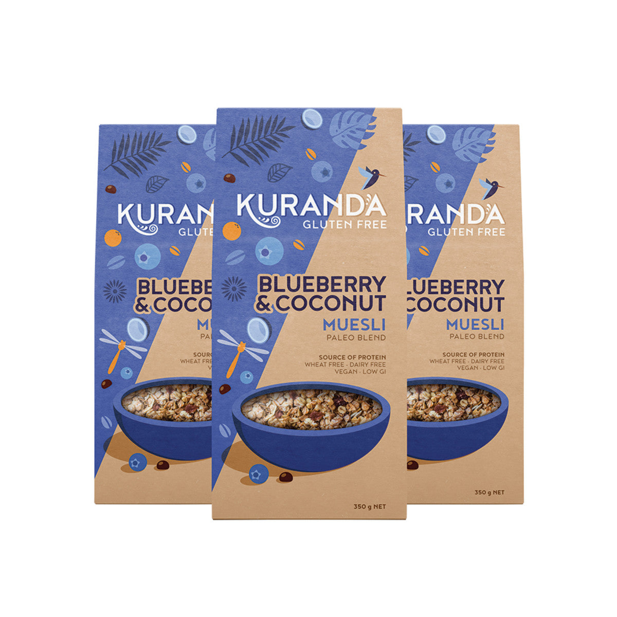Kuranda Gluten Free Muesli Blueberry Coconut Paleo 2.8kg
