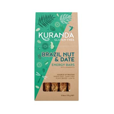 Kuranda Glut Free Energy Bars Brazil Nut & Date 35g X 5