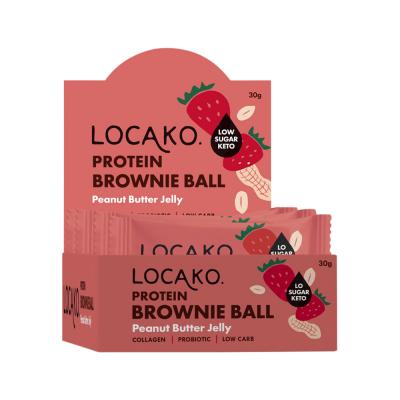 Locako Brownie Ball Prot Peanut Butter Jelly 30g X 10