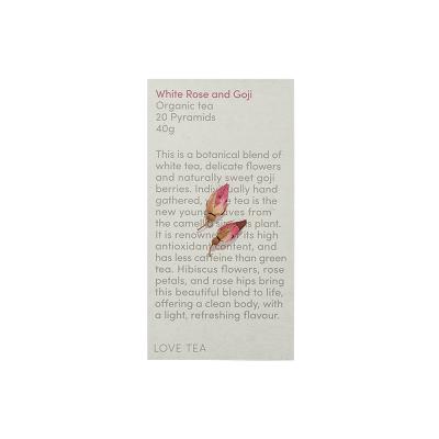 Love Tea Organic White Rose And Goji X 20 Pyramids