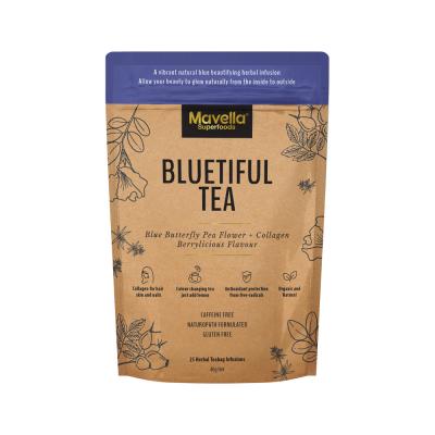 Mavella Superfoods Bluetiful Tea Blue Butterfly Pea Flower + Collagen Berrylicious Flavour X 25 Tea Bags
