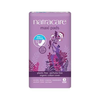 Natracare Pads W Org Cotton Cover Maxi Super X 12 Pack
