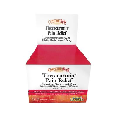 Natural Factors Theracurmin Pain Relief 10vc X 6 Display