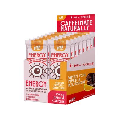 Peak Chocolate Caffeine Choc Energy Orange 25g X 14 Display