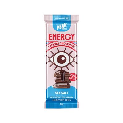 Peak Chocolate Caffeine Chocolate Bar Energy Sea Salt 25g x 14 Display