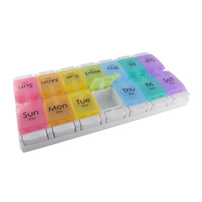Pill Box Weekly Planner Removable (2 Per Day) Large