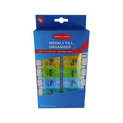 Pill Box Weekly Planner Removable (2 Per Day) Medium
