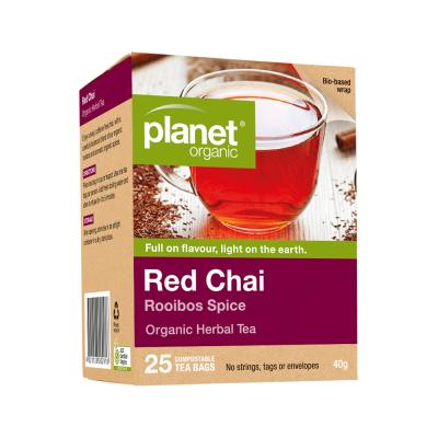 Planet Organic Org Red Chai Herbal Tea X 25 Tea Bags