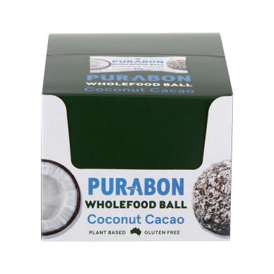 Purabon Balls Wholefood Coconut Cacao 43g X 12