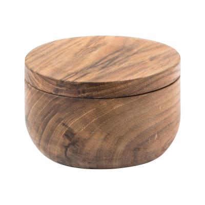 Salt Of The Earth Wood Salt Box Acacia Empty