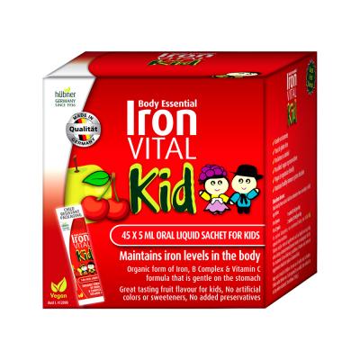 Silicea Body Essential Iron Vital Kid 5mg Sach 5ml X45 Pk
