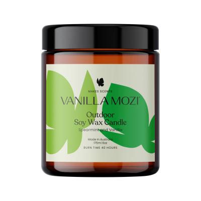 Vanil Mozi Candle Soy Wax Outdoor Spearmint Vanil 175ml
