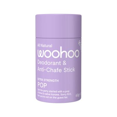 Woohoo Deodorant & Anti Chafe Stick Pop (extra Strength) 60g