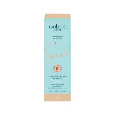 Wotnot Nat Sunscreen Face Spf 40 Min Makeup Bb Crm Nude 60g