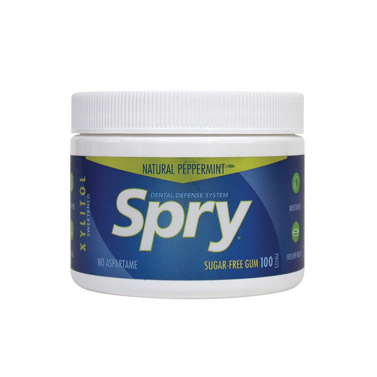 Spry Xylitol Chewing Gum Peppermint Tub X 100 Pieces