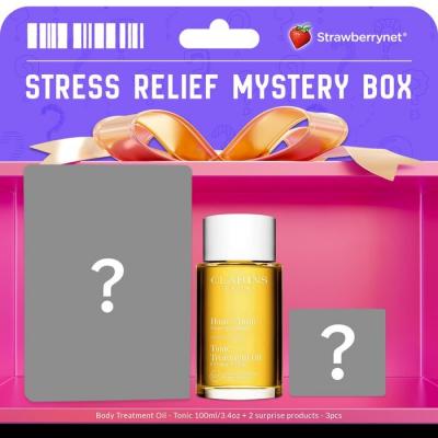 Clarins [Stress Relief  Mystery Box] Body Treatment Oil - Tonic 100ml/3.4oz + 2 surprise products - 3pcs 3pcs