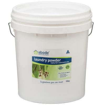 Abode Laundry Powder Front Top Bluemallee Eucalyp Bucket 15kg